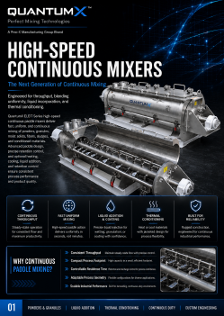 High-Speed Continuous Mixers brochure cover
