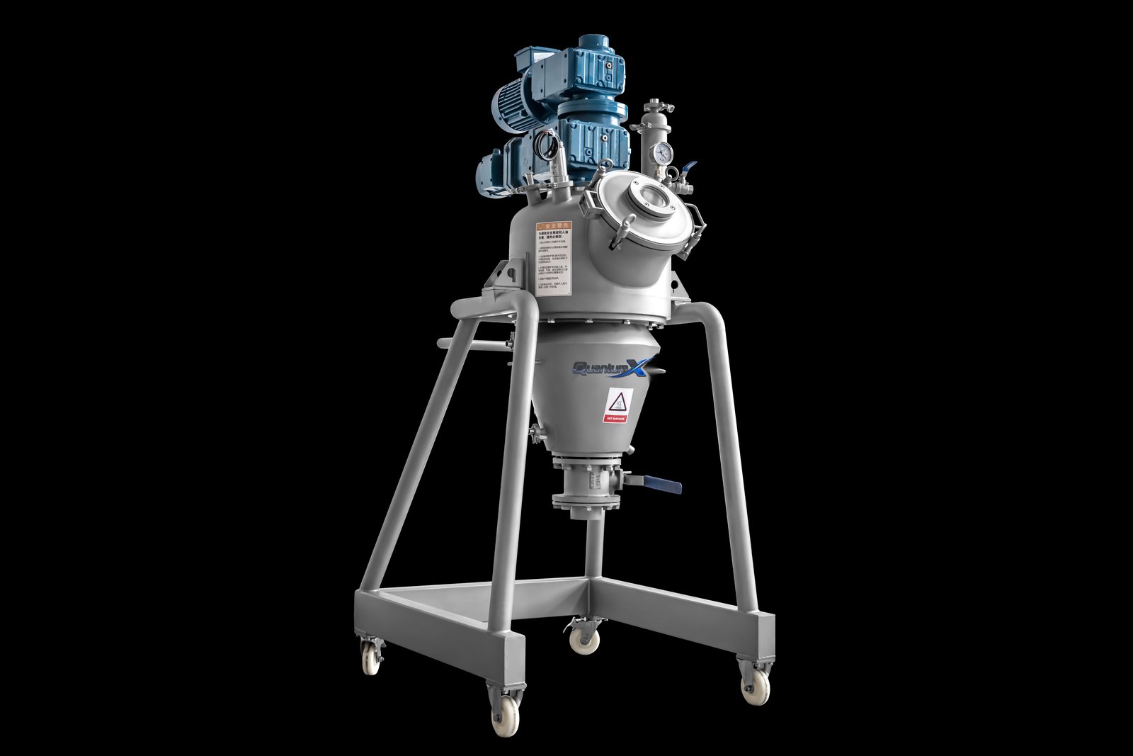 QuantumX vacuum conical mixer dryer jacketed vessel