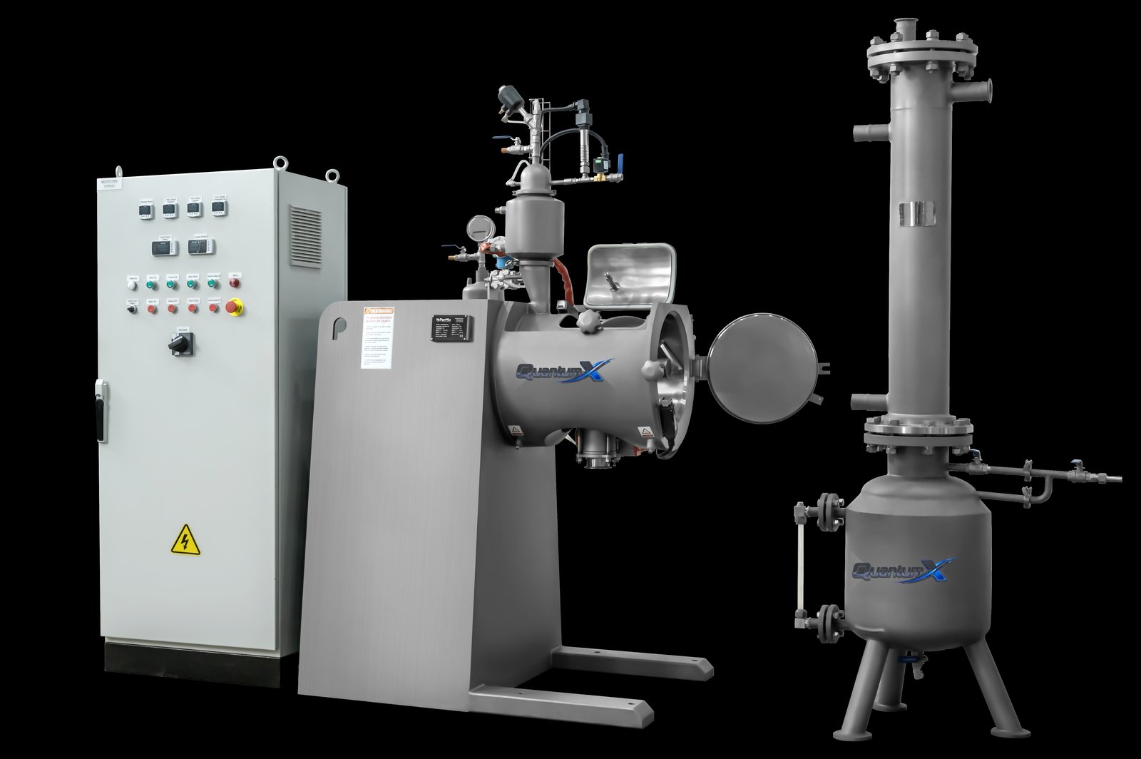 QuantumX pilot vacuum paddle mixer dryer condenser receiver