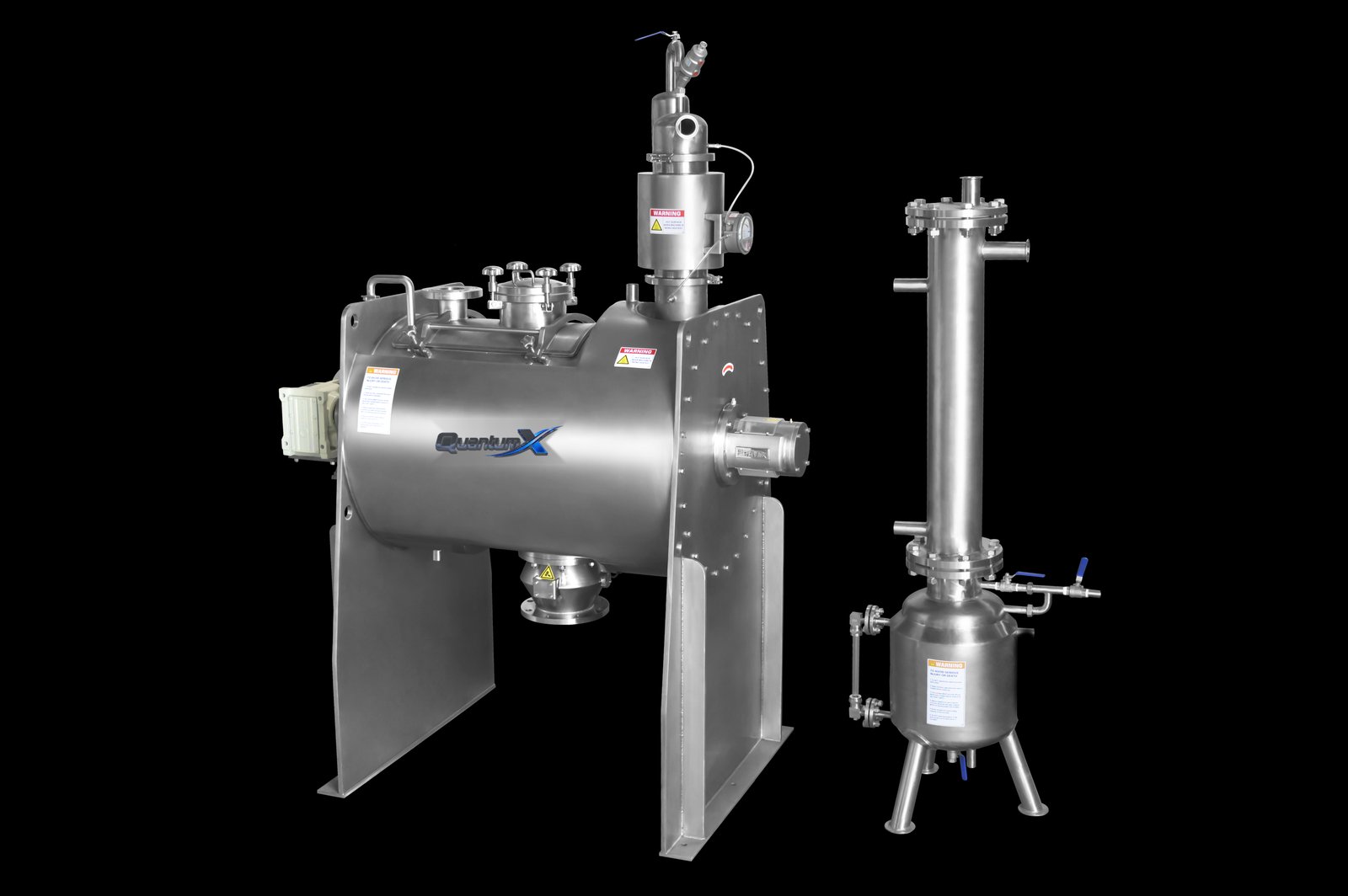 QuantumX vacuum paddle dryer discharge valve side view