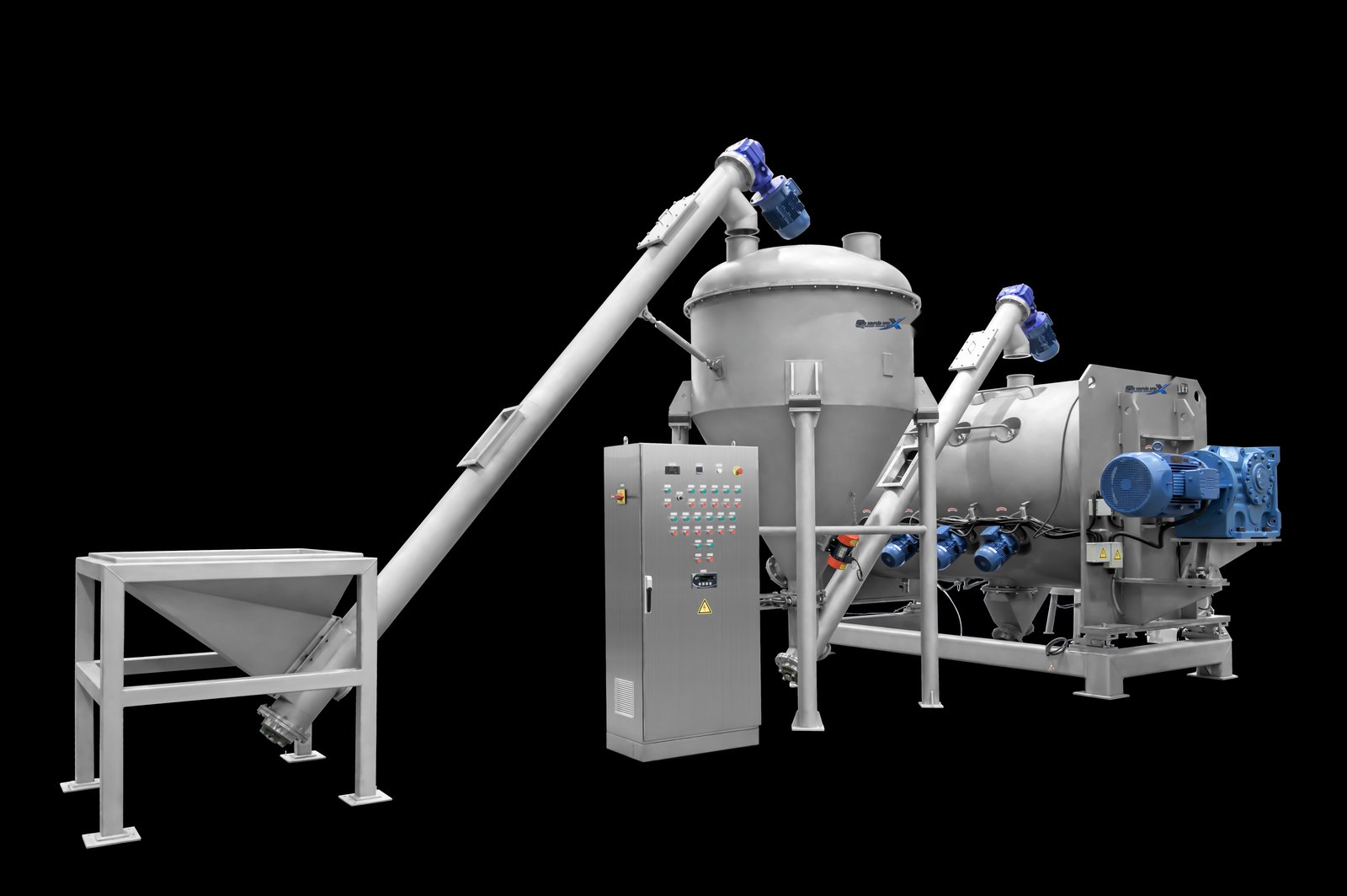 QuantumX vacuum paddle mixer drying line screw feeders