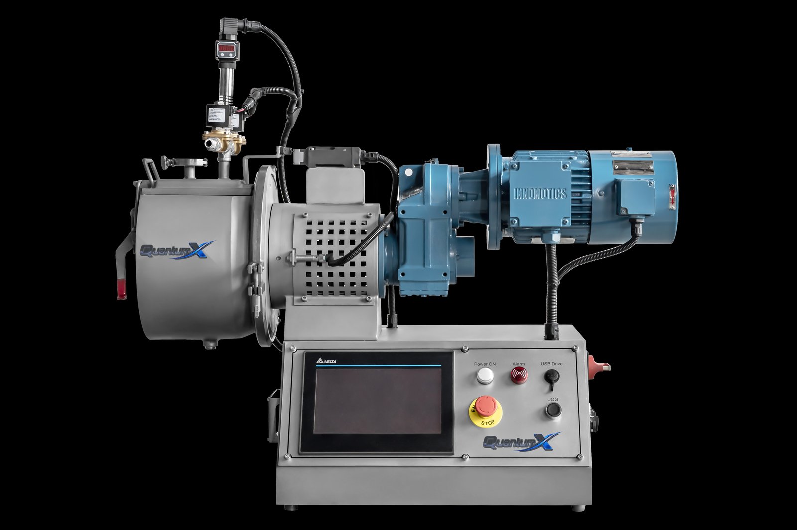 QuantumX benchtop vacuum plow mixer plc console