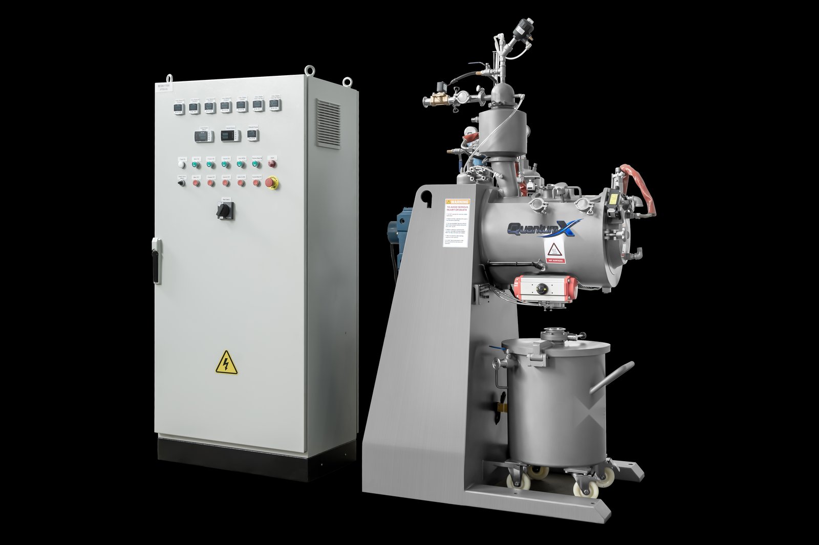 QuantumX lab vacuum plow dryer condenser receiver system