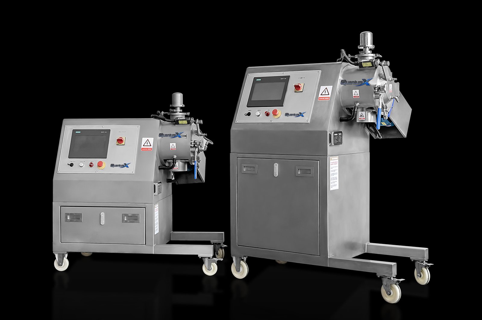 QuantumX lab vacuum plow mixer dryers touchscreen controls