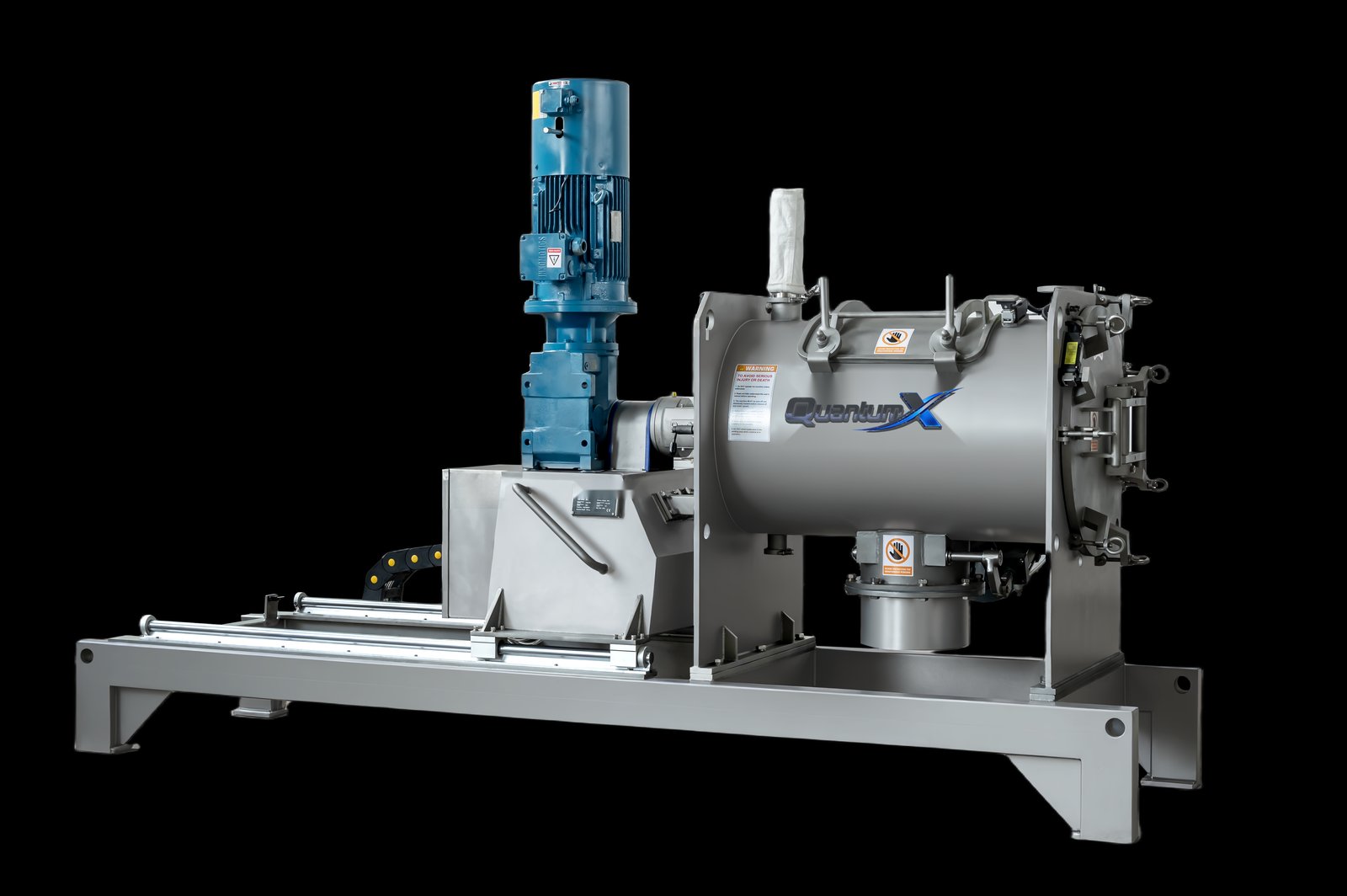 QuantumX vacuum plow mixer dryer jacketed vessel side view