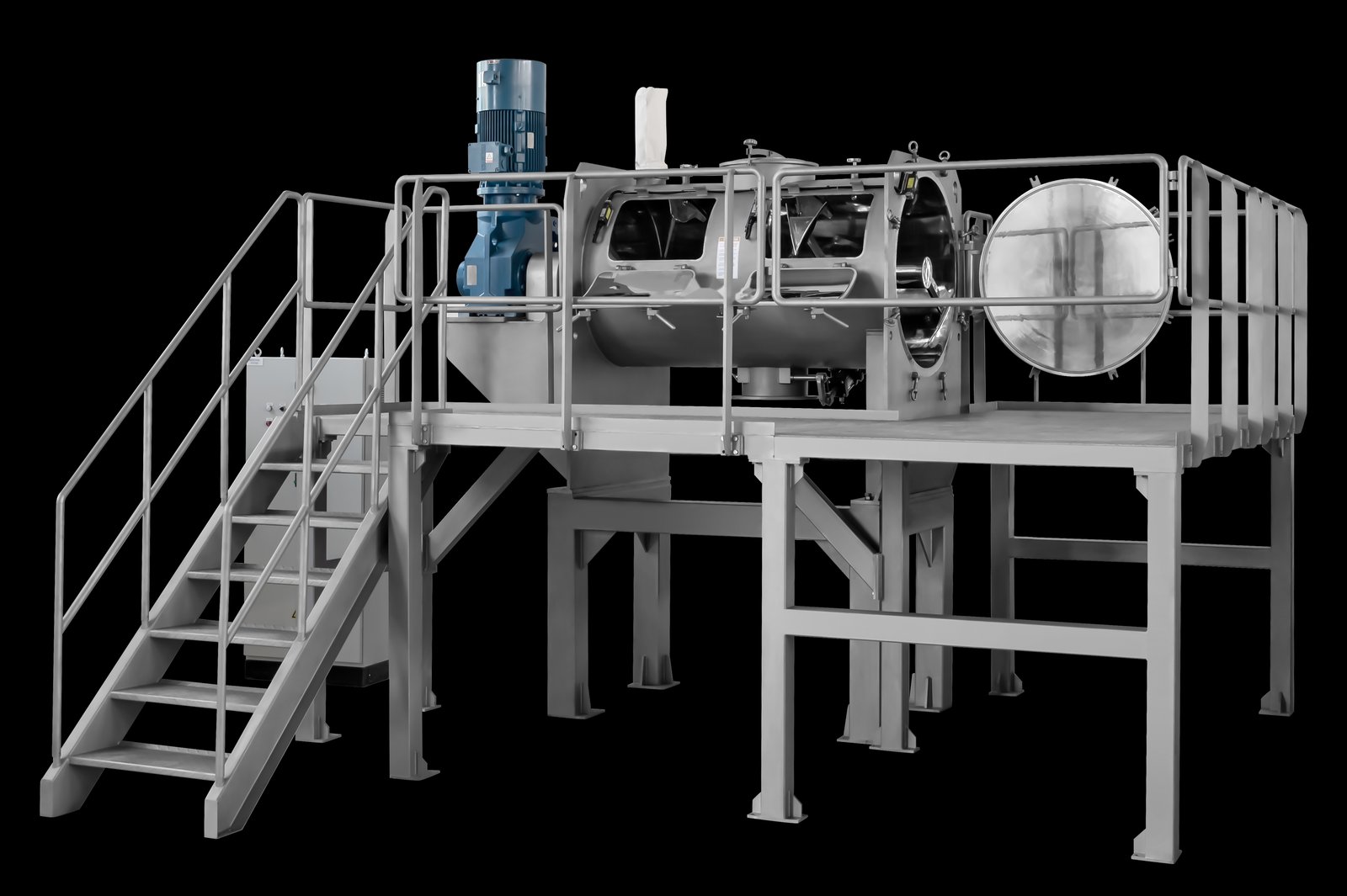 QuantumX vacuum plow mixer dryer platform installation