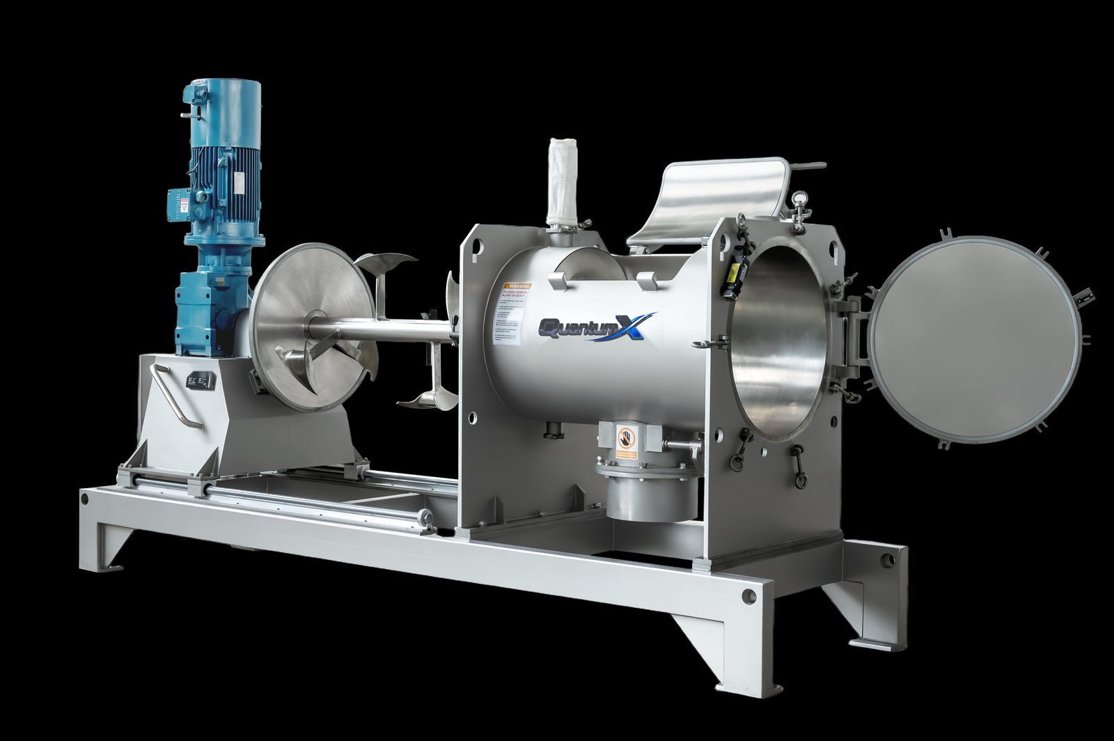 QuantumX vacuum plow mixer removable plow shaft open door